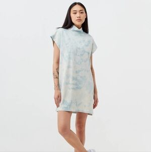 Nike wash jersey dress tie dye blue white Dress medium Cotton Mini Casual